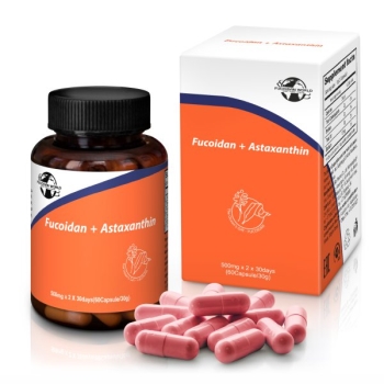 Fucoidan + Astaxanthin, 60 капсул – 2021
