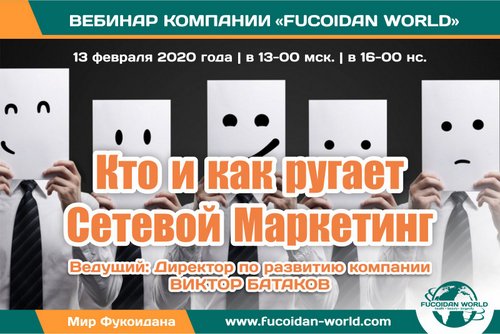 Вебинар 13 февраля 2020 года "Кто и как ругает Сетевой Маркетинг".
