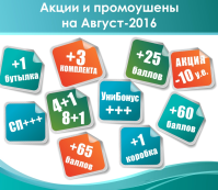 Цены, акции и промоушены на Август-2016