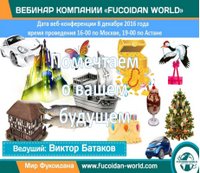 Вебинар 8 декабря 2016 года. "Помечтаем о вашем будущем"