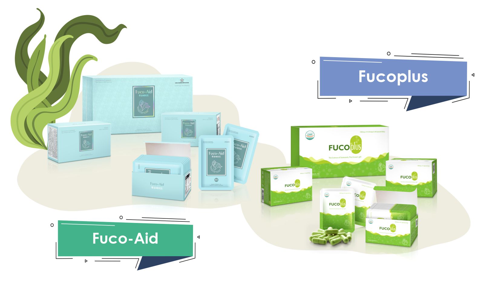 Продукты содержащие фукоидан Fuco-Aid, Fucoplus